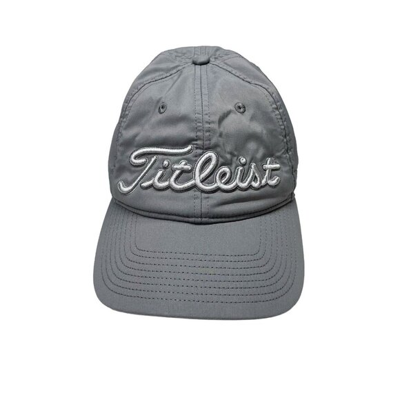 Titleist FJ FootJoy Pro V1 Golf Embroidered Logo StrapBack Hat- Gray - Picture 1 of 9